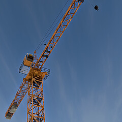 Naklejka premium massive orange crane