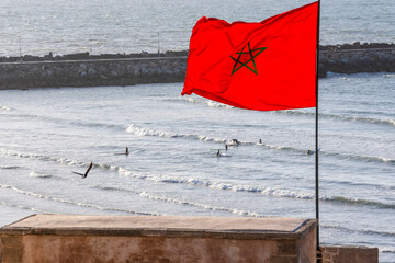 Rabat, Morocco &ndash; Coastal View of Kasbah of the Udayas and Atlantic Ocean
