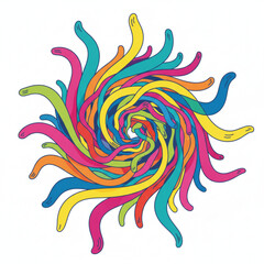 abstract colorful swirl