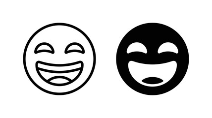 Vector art of Smiling face emoji, conveying happiness, joy, and positive emotion in digital communication and social media