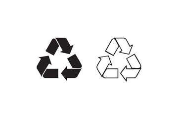 Vector Recycle icon. Ecology, eco friendly and environmental symbol
