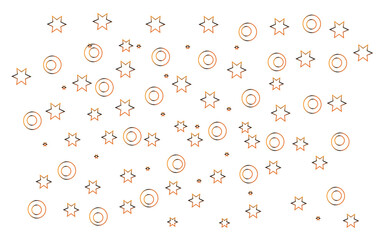seamless pattern with circles and stars on white background
