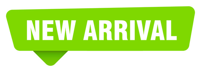 new arrival green sign isolated on transpatent background. new arrival sticker
