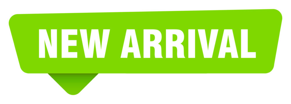 new arrival green sign isolated on transpatent background. new arrival sticker