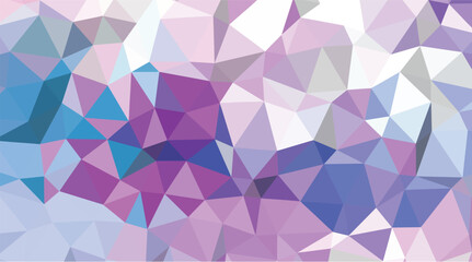 Bright Pink, Purple, and Blue Geometric Low Poly Abstract Background Design