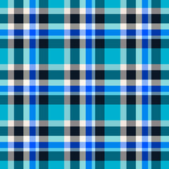 Blue and Grey Plaid Seamless Repeat