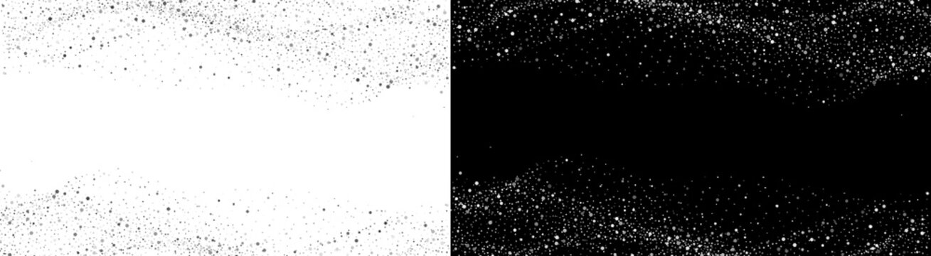Fototapeta PNG image of Shimmering silver glitter particles cascade against a dark black backdrop creating a festive and elegant design element for various creative projects on transparent background