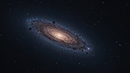 Galaxy in space with stars and cosmic dust. Astronomy and space exploration. The universe and celestial bodies. The concept of deep space and cosmic phenomena