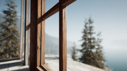 cozy home window adorned with augmented reality decorations and text that enhances view