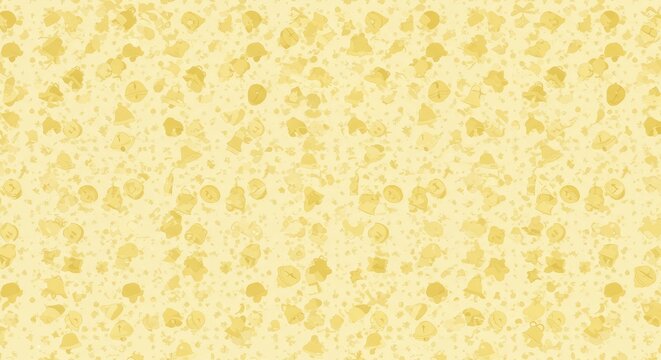 Golden Christmas Bells Pattern: Festive Holiday Background with Subtle Texture and Repeating Motifs