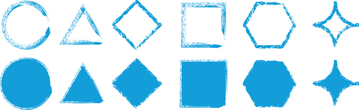 Color shapes collection Vector illustration