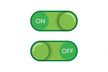 On off toggle switch button vector design illustration ui ux interface element