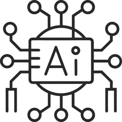 Modern outline icon set on white background