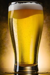 there is a glass of beer that is sitting on a table