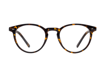 Round tortoiseshell acetate glasses featuring isolated on transparent White background png