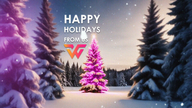 Christmas Tree Greeting Wide Logo Reveal | Festive Holiday Wishes Animation
