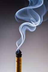 there is a cigarette with smoke coming out of it on a table