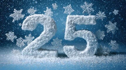winter wonderland 25 percent discount snow covered numbers and festive snowflakes