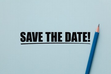 Save the date announcement template for wedding event or special occasion