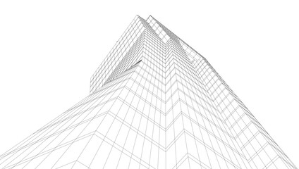 Architectural drawings vector 3d illustration