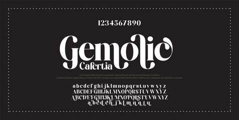 Typography beauty fashion elegant minimalist serif italic fonts decorative wedding vintage retro logos. Minimal luxury font alphabet logo. Vector illustration