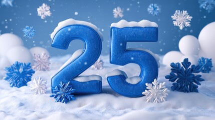 winter wonderland 25 percent discount snow covered numbers and festive snowflakes