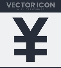 Obraz premium Japan yen currency symbol for financial exchange and global market flow vector icon
