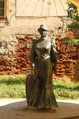 Statue of famous croatian writer Marija Juric Zagorka (1873-1957), placed in Tkalciceva street, Zagreb, Croatia
