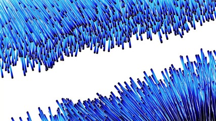 blue motion design. 3d animation of tentacled sea creature close up. background for social, reel, short mobile screen. COPY SPACE FOR TEXT ON WHITE - Powered by Adobe