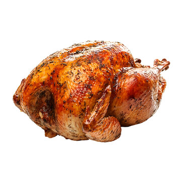roasted chicken on a transparent background