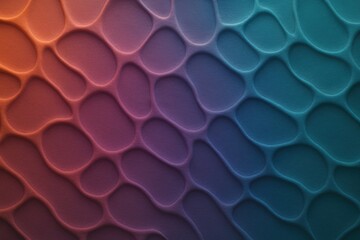 Gradient cells with depth: Orange to blue smooth cell texture, abstract art.