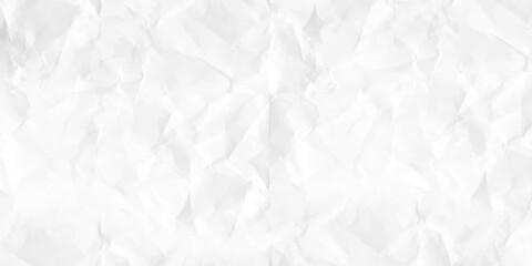 white crumpled paper. Crumpled on white background paper texture.