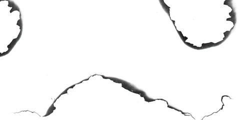 black and white. Burnt torn black and white map illustration with grunge edges and empty center