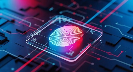 Secure your data with vibrant fingerprint scan technology for modern business solutions and innovative security