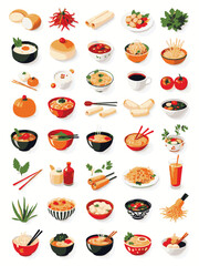 Food icon set vector illustration