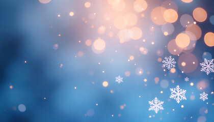Winter Gradient with Snowflakes and Bokeh