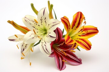 Inca lily flower plant white.