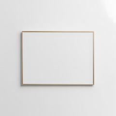 Blank white rectangular frame on a white background