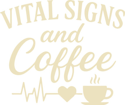 A whimsical design intertwines health and the comforting allure of coffee, with a heartbeat and a warm cup of coffee elegantly integrated.