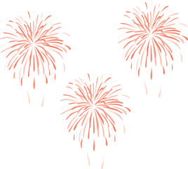 Obraz premium Celebration firework design isolated on white