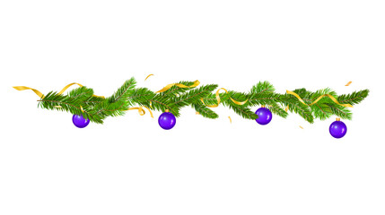 Festive evergreen garland with twinkling lights, red and white striped baubles, and golden stars creates a magical holiday atmosphere