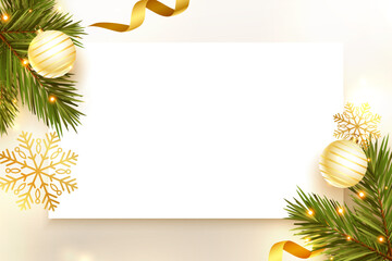 Merry Christmas card design with background decorations