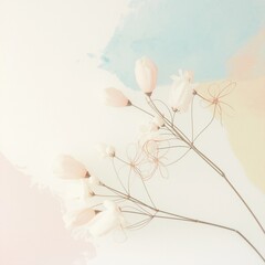 Gentle Pastel Floral Abstract