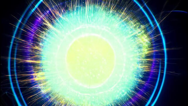 Solar flare in neon: energy explosion and shining plasma ring