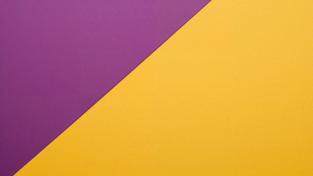 Color split between purple and yellow with a diagonal line dividing the two.