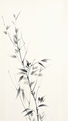 Naklejka premium Pattern drawing sketch plant.