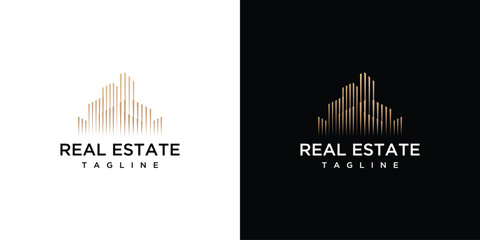 Minimalist building architectural logo design inspiration	