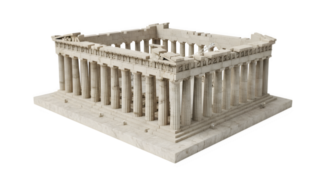 Parthenon model, a symbol of ancient greek architecture and cultural heritage