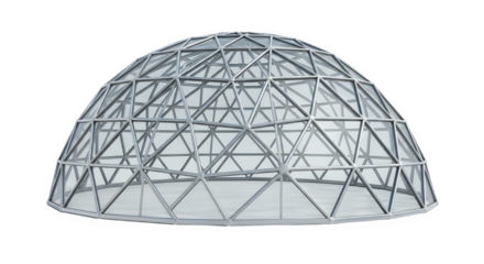 Dome with a geometric pattern, a modern architectural marvel