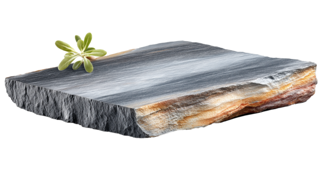 Stone countertop on white background For mounting product display or key visual layout.